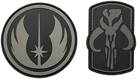 Mythosaur Skull Jedi Order Patch [2PC - 3D-PVC Rubber-“Hook” Fastener