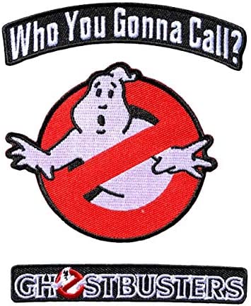 Ghostbusters Who You Gonna Call Patch (3pc Bundle Iron on Sew on)