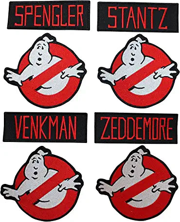 Lot of 8 Ghostbusters Movie Costume Embroidered Iron On Sew On Patch by Patch Force